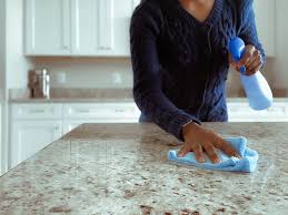 Sanitizing a countertop